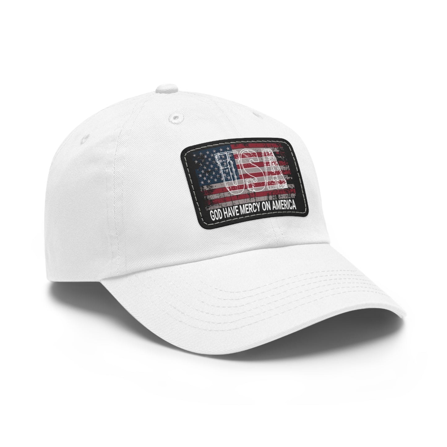 Flag with GOD Have Mercy on America Cap | Rectangle Patch