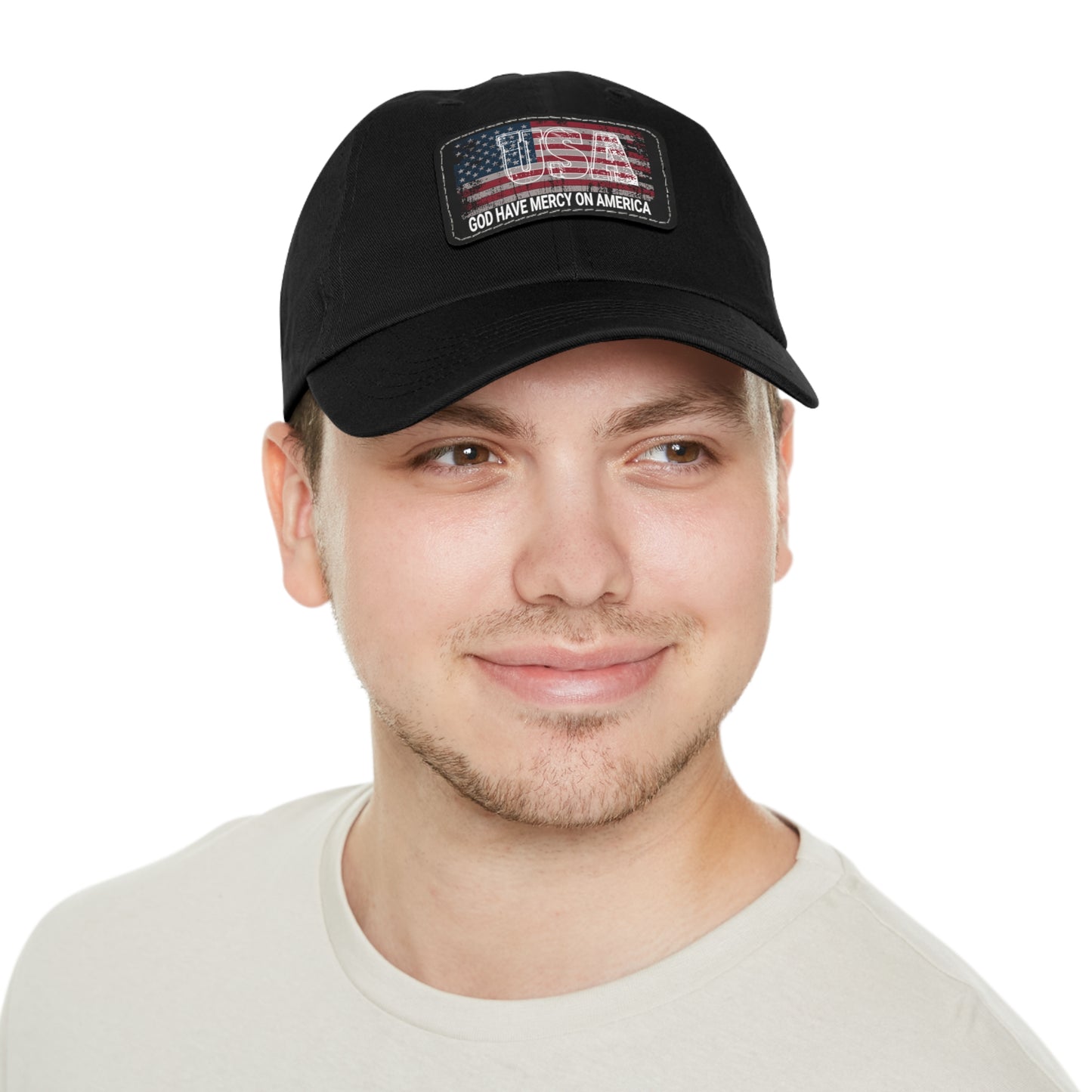Flag with GOD Have Mercy on America Cap | Rectangle Patch