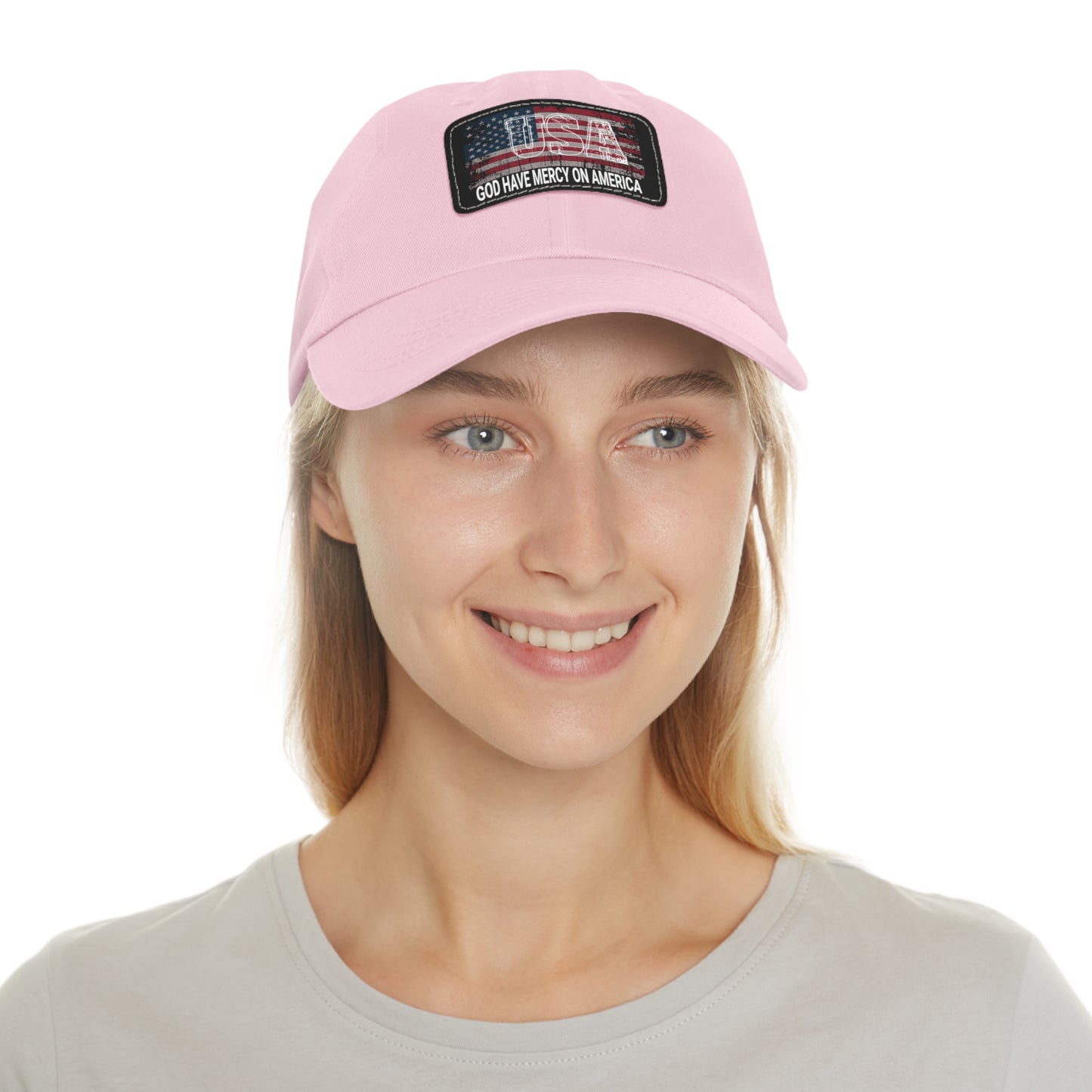 Flag with GOD Have Mercy on America Cap | Rectangle Patch