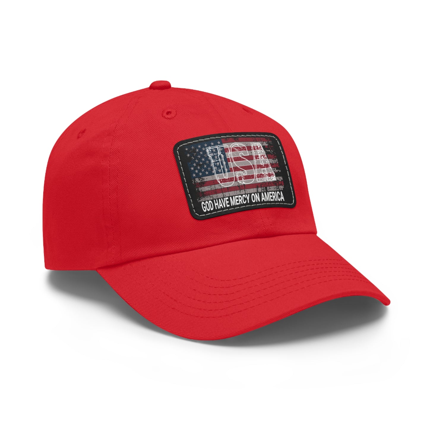 Flag with GOD Have Mercy on America Cap | Rectangle Patch
