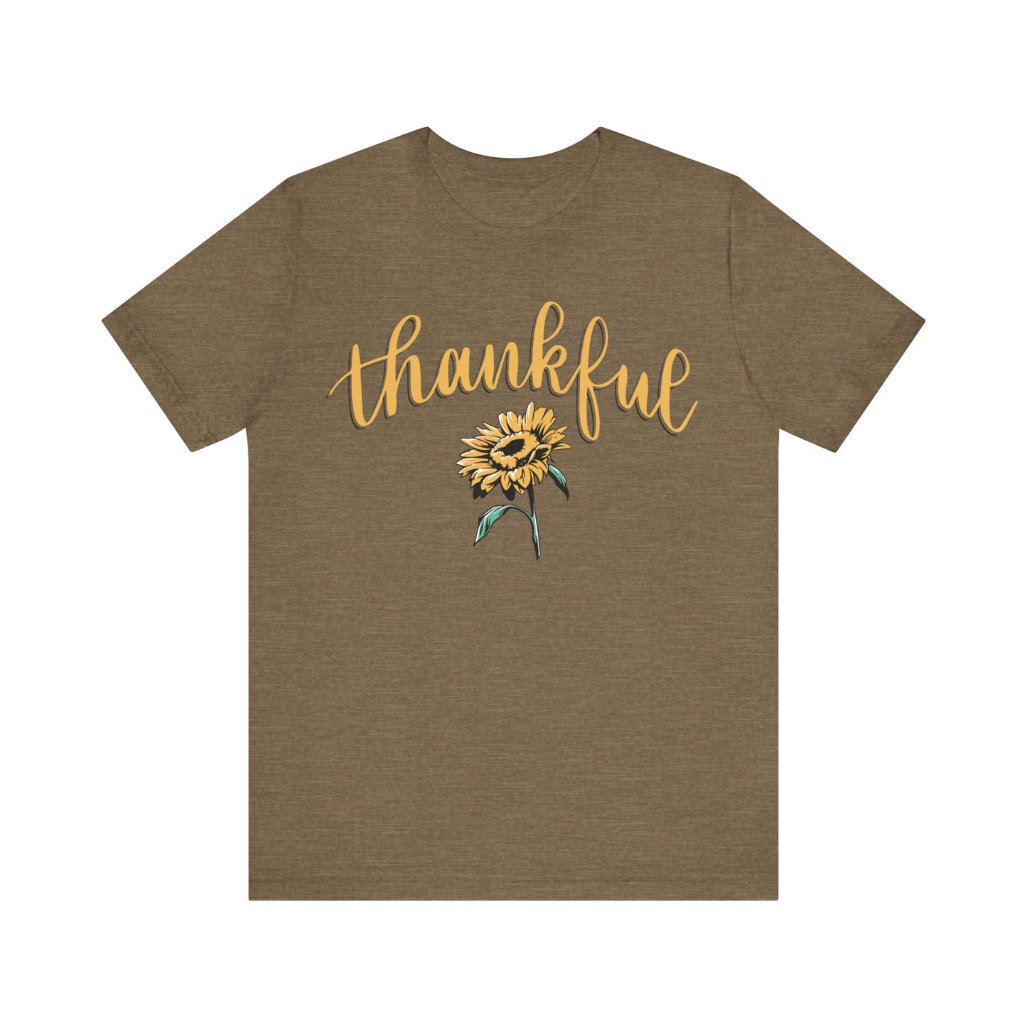 THANKFUL w/ Sunflower | Unisex Jersey Short Sleeve Tee