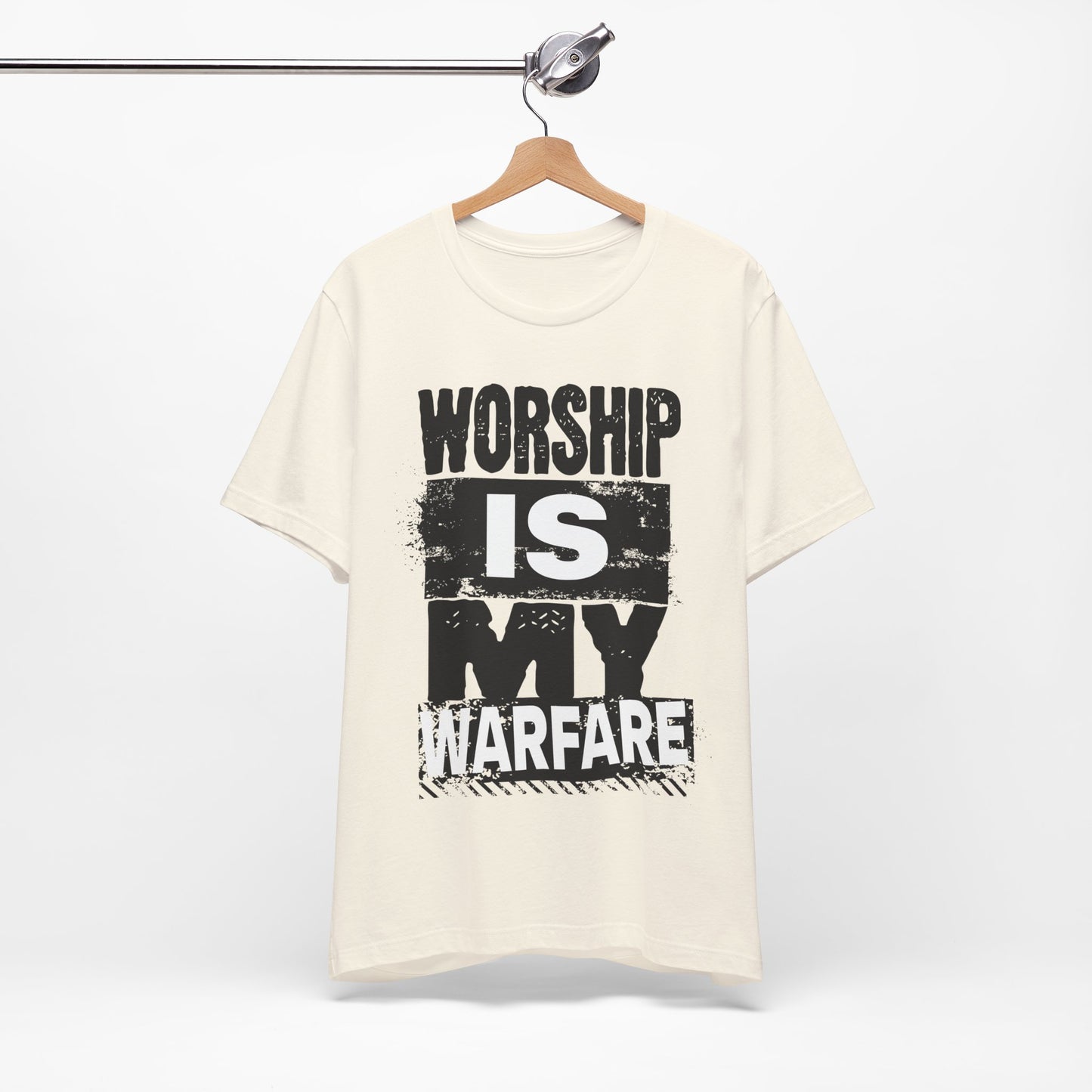 WORSHIP is my WARFARE | Unisex Jersey Short Sleeve Tee