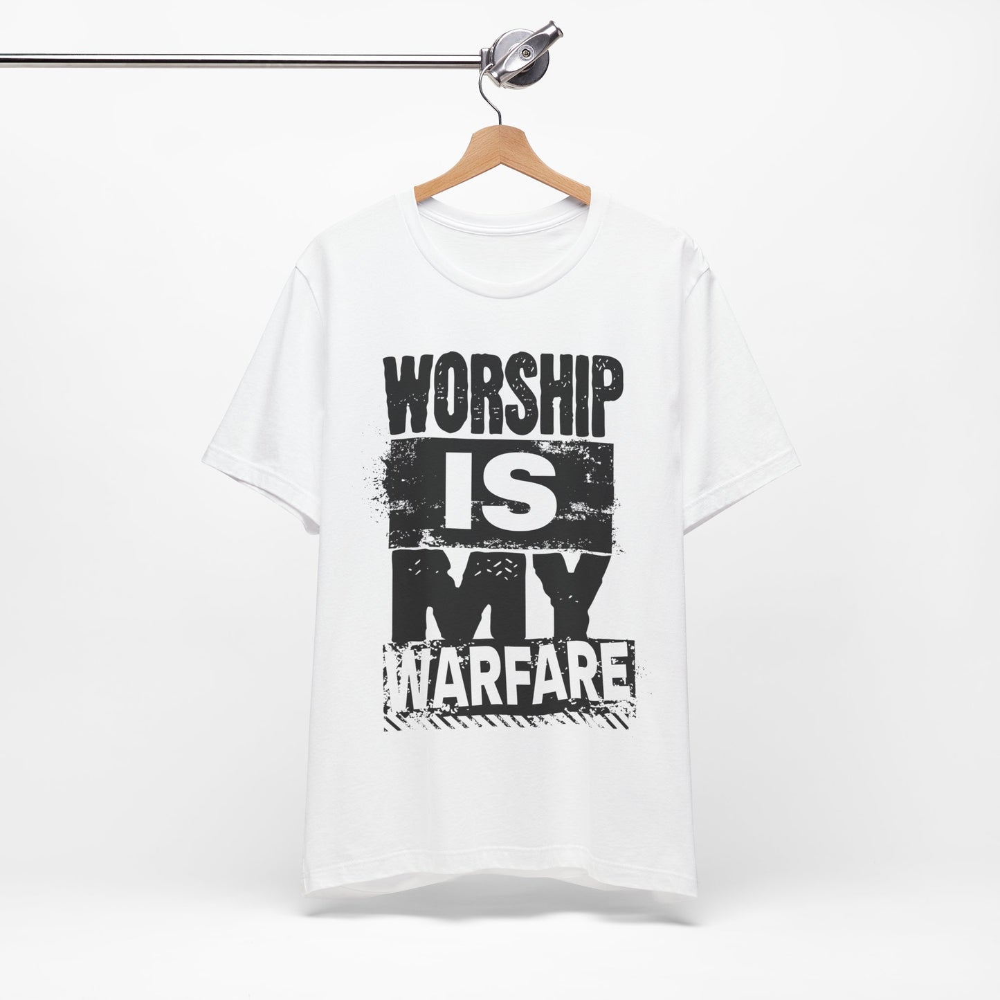 WORSHIP is my WARFARE | Unisex Jersey Short Sleeve Tee