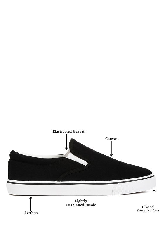 MERLIN Canvas Slip On Sneakers