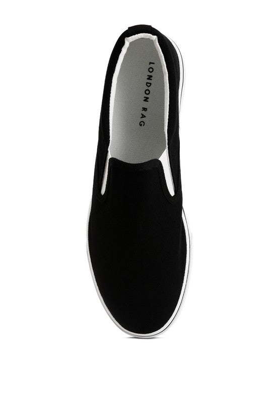 MERLIN Canvas Slip On Sneakers